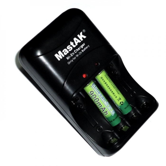 Комплект аккумуляторов AA с зарядным Ni-Zn Mastak 2500mWh