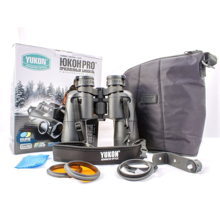 Бинокль YUKON Pro 10x50 WA Светофильтры