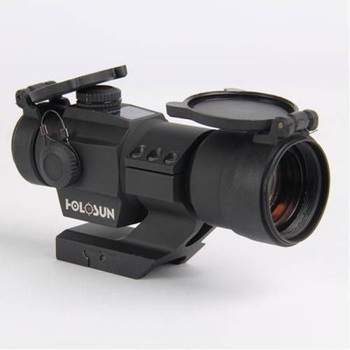 Коліматорний приціл Holosun Tube HS406C 2 MOA с солнечной батареей на Weaver 
