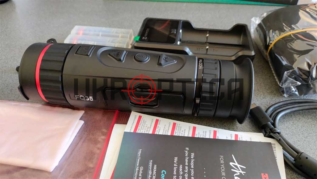 Тепловізійний монокуляр HikMicro Falcon FQ35 — вигляд збоку