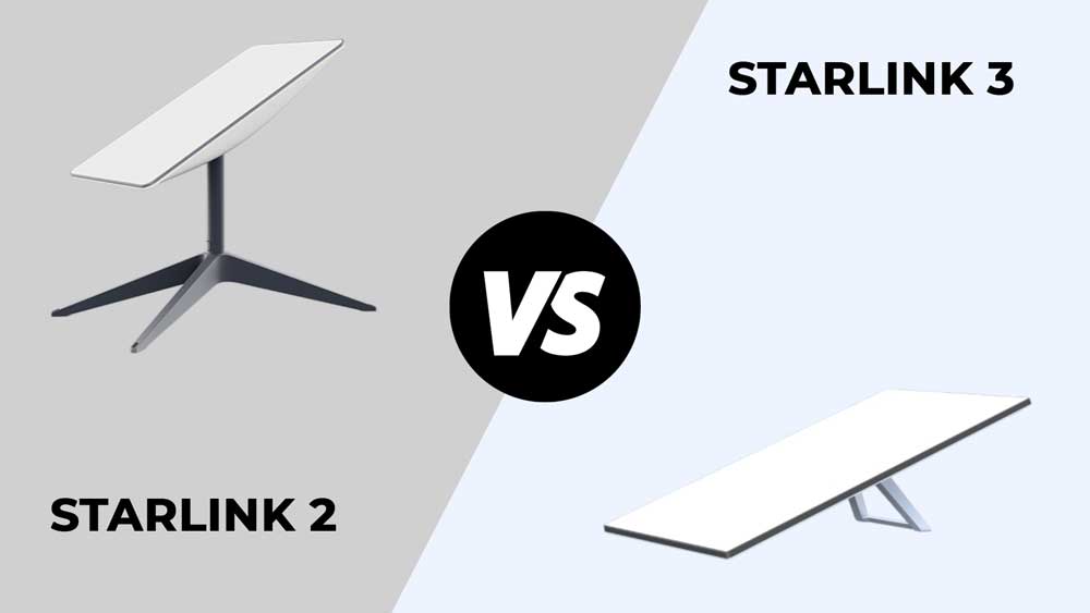 Порівняння комплектів Starlink Gen 2 та Starlink Gen 3