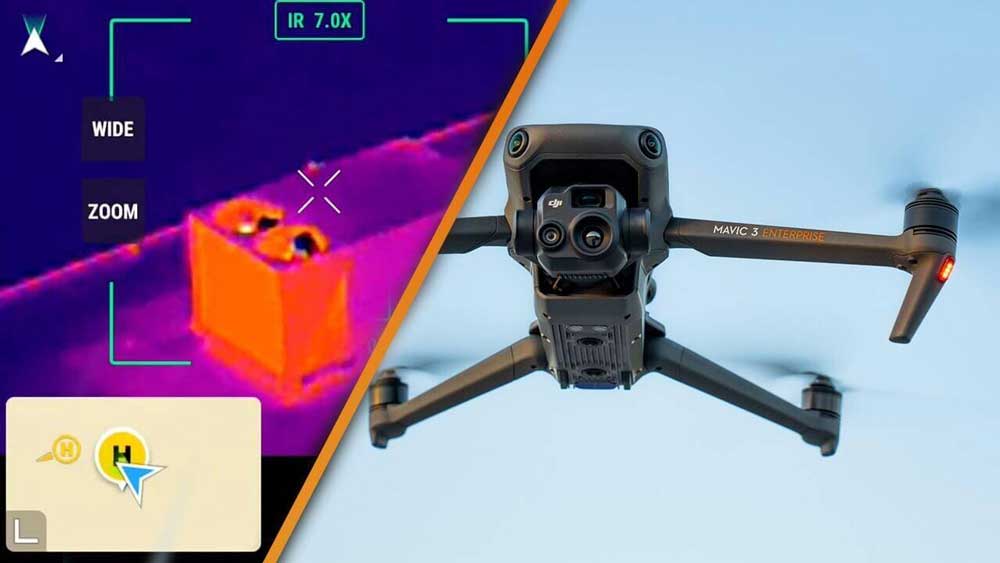 Военный оператор БПЛА DJI Mavic с переносной выносной антенной в укрытии