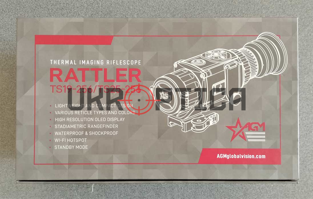 Повна комплектація тепловізійного прицілу AGM Rattler TS19-256
